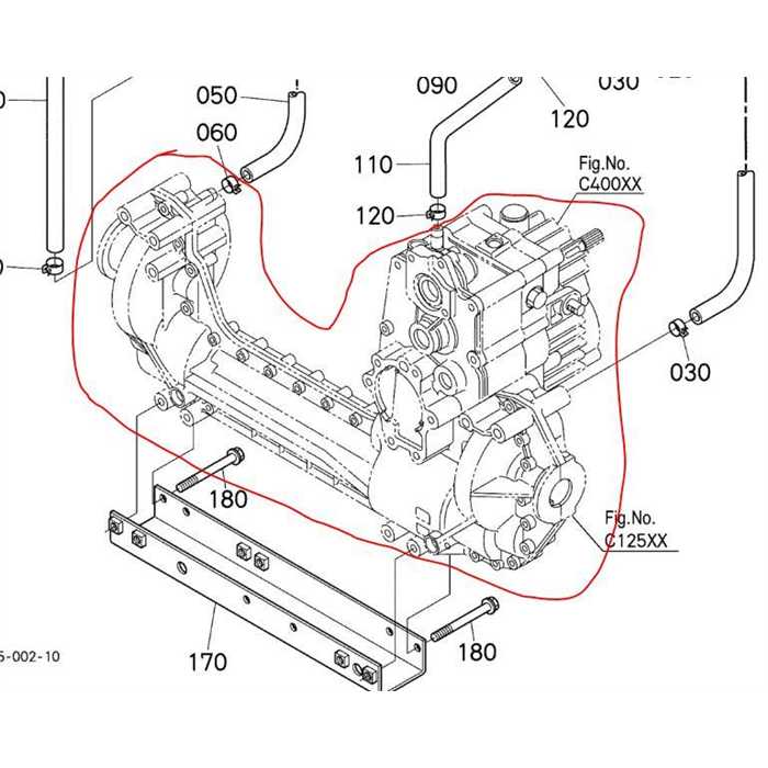 Boite hydrostatique complète KUBOTA GR1600-II, K124291100, K1242-9110-0, TRANSMISSION GR1600