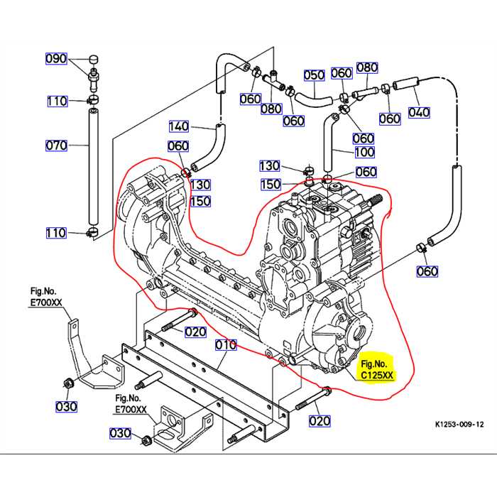 Boite hydrostatique complète KUBOTA GR2100-ii, K125291100, K1252-9110-0