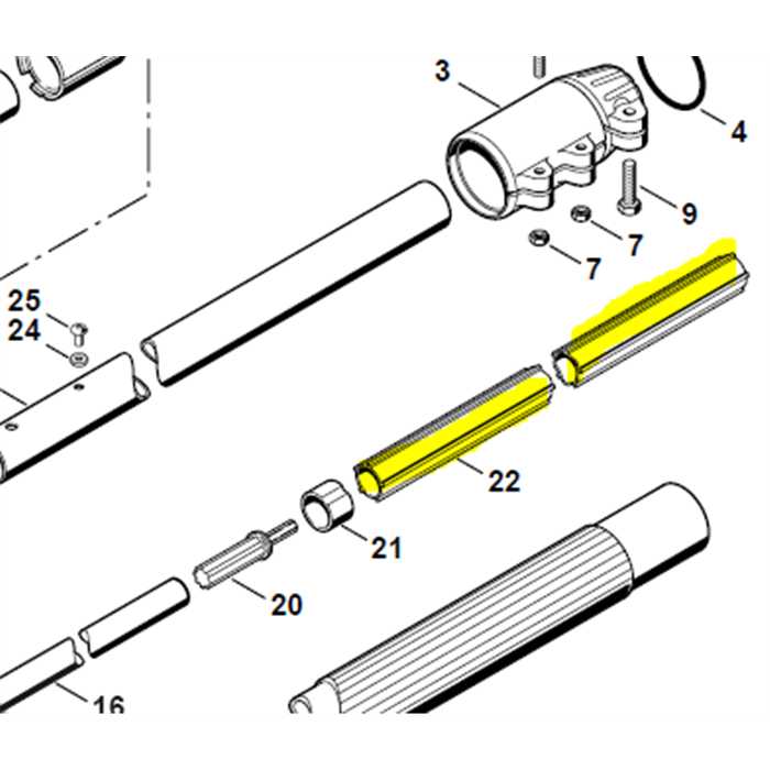 Tube central STIHL ht75 - 101, 4138 711 7300, 41387117300