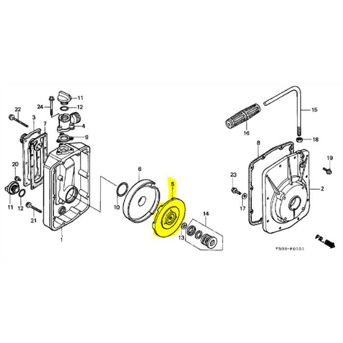 Turbine HONDA wb10, 78106-YB0-611, 78106-YB0-003