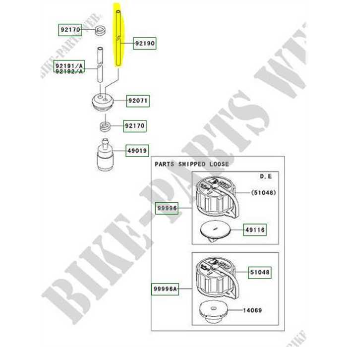 Tuyau 3x5x250 pour passe tuyau Kawasaki TEX45D, 921902164, 92190-2164