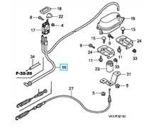 Tuyau de raccord air enclenchement de lame HONDA HF2417, 80190-VK1-003, 80190VK1003