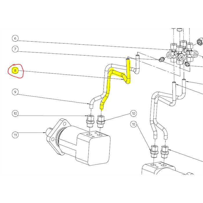 Tuyau hydraulique arrière droit ELIET GZC MPA01162520, MPA01162520