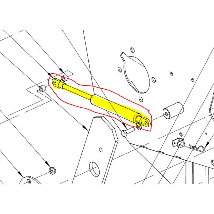 vérin a gaz rouleau ameneur ELIET super prof2000 500nx100mm BV521010001, BV521010001, BV 521 010 001, BV521 010 001