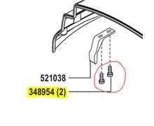 Vis fixation patte sécurite de bac ALKO t, 348954, AL348954