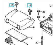 Vis capot f.air GCV520-530 HF2417-2216-2114-2315, 90004-Z0A-000