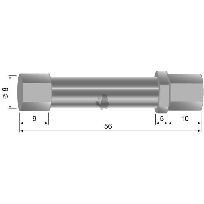 Vis de réglage double pour câbles diam : 8mm., 6306850, 630-6850