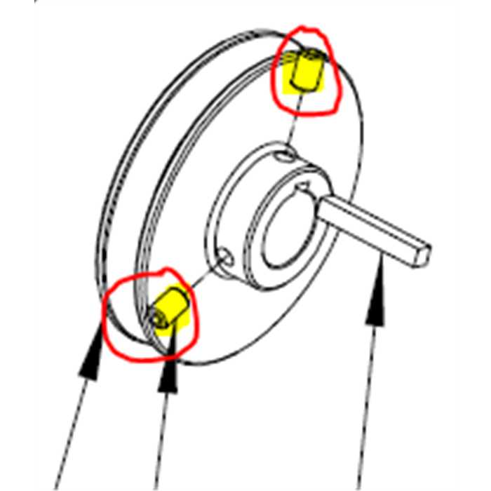 Vis de pression M8x10 poulie de sortie couteaux ELIET E501 à la pièce BR600220144, BS023000810, 933810