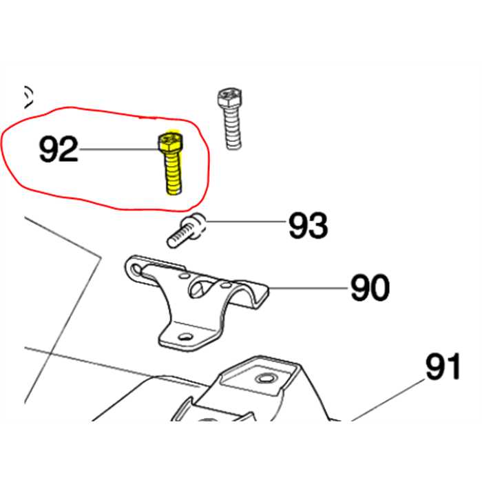 Vis de maintien de cavalier garand Makita em2600u m6x23, 00000142, DA00000142