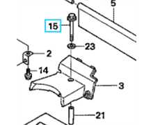 Vis de capot cache courroie HONDA HRD536, 90015-ZG0-801