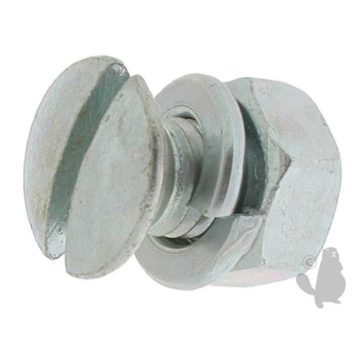 Vis de Lame avec écrou et rondelle adaptable pour BRILL et GARDENA - L: 16mm diam : 8mm, 6403894, 640-3894