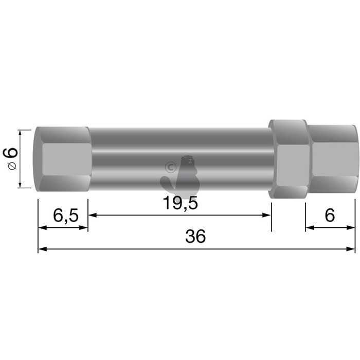 Vis de réglage double pour câbles diam : 6mm., 6306849, 630-6849