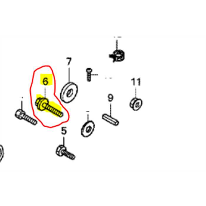 Vis fixation moteur HONDA, 90102VA4000, 90102-VA4-000