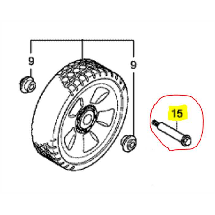 Boulon arbre de roue avant HRs536-HRX537, 90101-VG4-D00