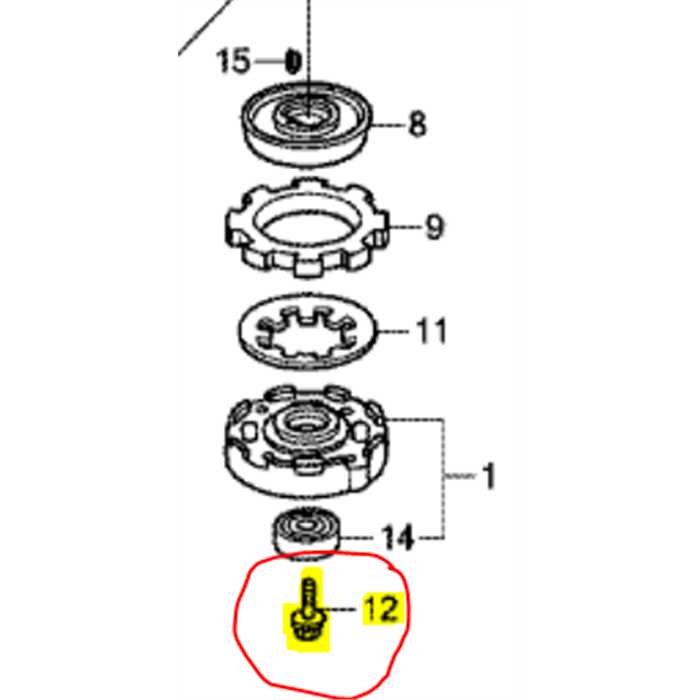 Boulon de rotostop HONDA m10x24, 90101VE1G00, 90101-VE1-G00