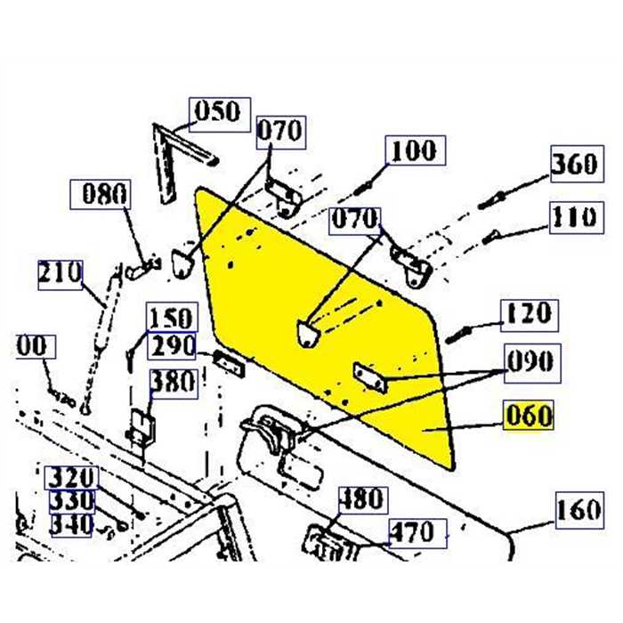 Vitre KUBOTA série B-ST-STV, 0069555541, 00695-5554-1