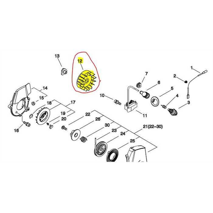 Volant magnétique ECHO PB255ES, A409000210, A409-000210, A409001250