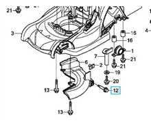 Boulon HONDA 6mm HRX476 HRB476, 90101-VA9-K40