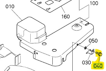 Boulon couvercle de lame Kubota GR1600, 01754-50816, 0175450816