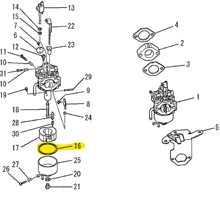 Joint de cuve Mitsubishi GM401, KK15003AE014