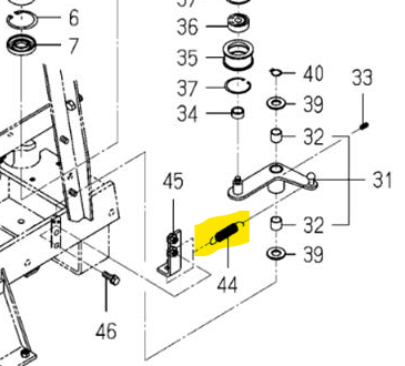 Ressort Iseki sxg216, 1104-410-007-00