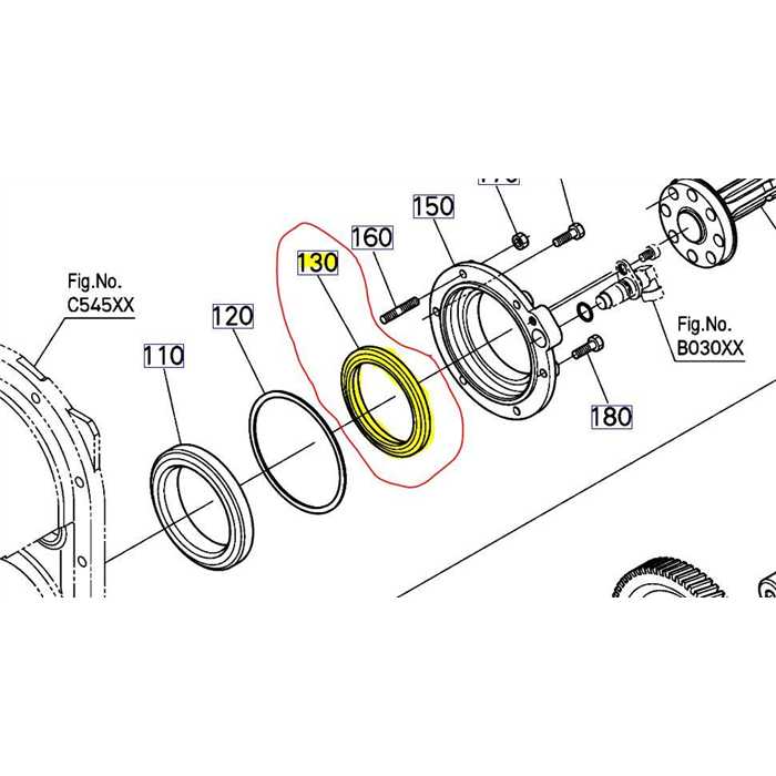 Bourrage arbre de prise de force KUBOTA série M6 - M7, 3J08022770, 3J080-2277-0