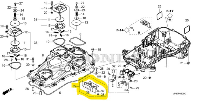 Couvercle Hauteur de coupe Honda Miimo 3000, 06500-VP9-000, 06500VP9000, 06500 VP9 000