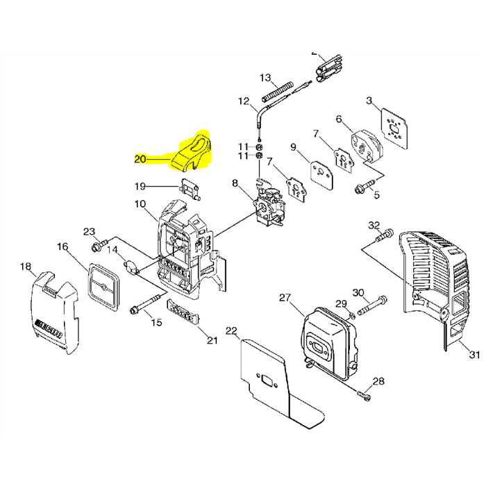 Bouton de couvercle ECHO srm350es, 235-000101, A235-000101