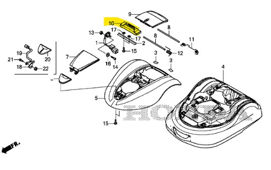 Bouton stop HONDA Miimo 3000, 63307-VP9-000, 63307VP7000