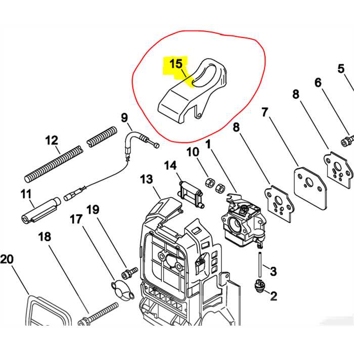 Bouton de couvercle ECHO srm350es apres 2015, A235-000101, ECA235000101