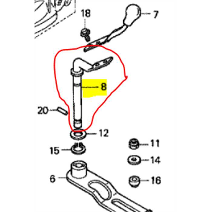 Bras levier de mulching HONDA HRX537, 76275VH7000, 76275-VH7-010