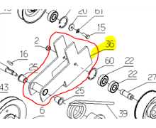 Bras tendeur mobile de lame ETESIA H124, 30959, ET30959