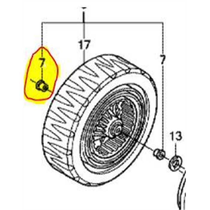 Buselure de roue arrière HONDA HRB-HRG-HRX à  la pièce, 42716VE0800, 42716-VE0-800