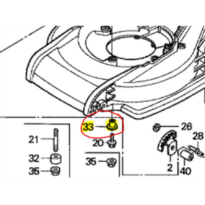 Buselure vis moteur HONDA HR173-HRB, 91901VA9010, 91901-VA9-010