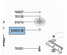 Buselure tendeur plateau de coupe ALKO t18-102, 514216, 51421630