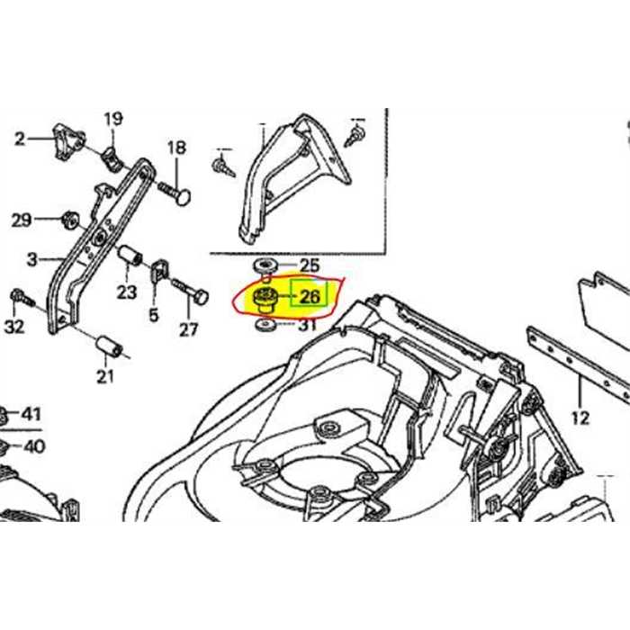 Buselure de support moteur HONDA HRB476-HRX476, 91652VE0000, 91652-VE0-000