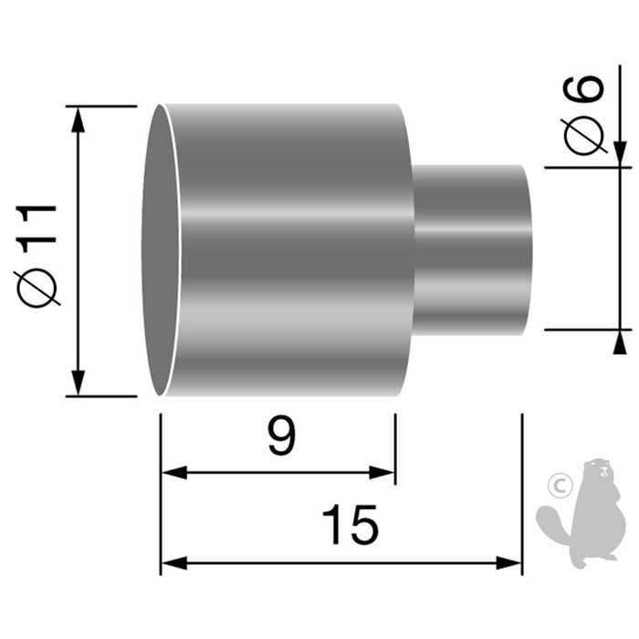 Butée de gaine pour gaine de diam : 9 5mm., 6302833, 630-2833