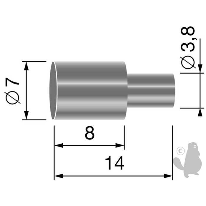 Butée de gaine pour gaine de diam : 6 0mm., 6302832, 630-2832