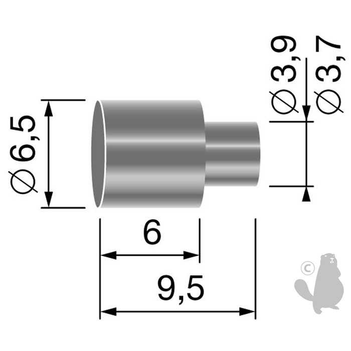 Butée de gaine pour gaine de diam : 5 5mm., 6302831, 630-2831