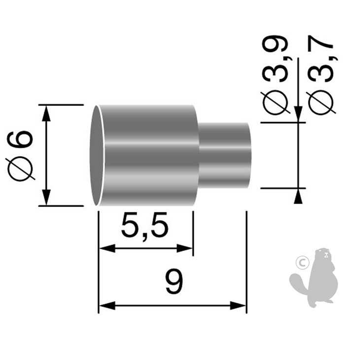 Butée de gaine pour gaine de diam : 5 0mm., 6302830, 630-2830