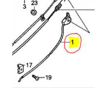 Cable de gaz complet HONDA HRG536, 17850-VG3-D01