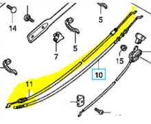 Cable frein moteur HONDA IZY41-IZY46, 54530-VH3-N11