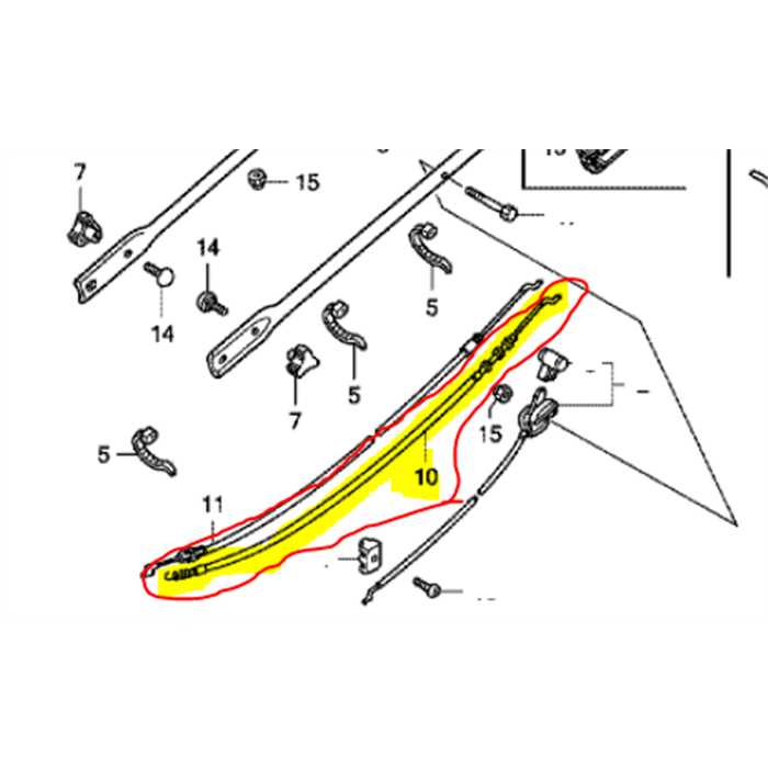 Cable de traction HONDA IZY - HRG465, 54510VH3N12, 54510-VH3-N12