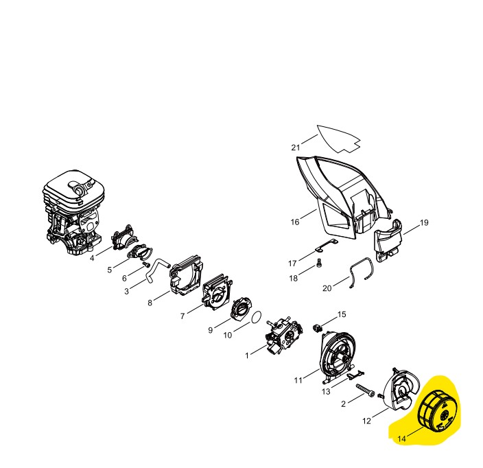 Filtre a air ECHO CS4510ES, ECA226-002150, A226002150, ECA226002150