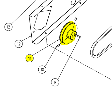 Poulie spa 112x19.05x4.7 l=45 ELIET Minor BA565711202, BA 565 711 202, BA565711202, BA565 711 202