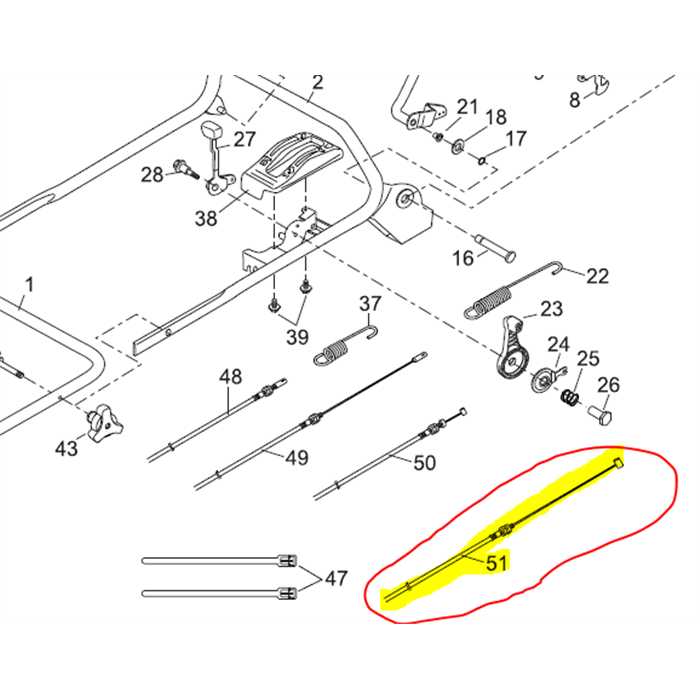 Cable embrayage de lame rotostop BBC Kaaz ISEKI, 91003169, 91003-169, 73491003-169