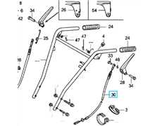 Cable embrayage de lame UM536 UM616 UM2160, 54530-VA8-A00