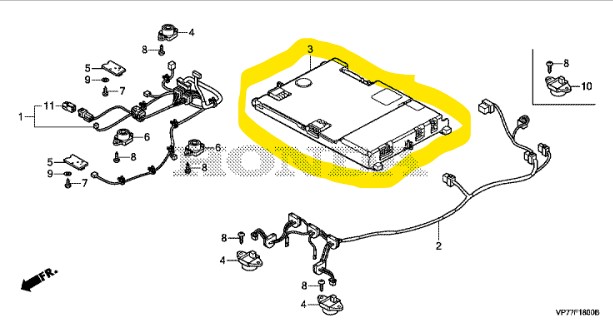 Carte mère électronique robot Honda Miimo 520, 34750-VP7-A02, 34750-VP7-A06, 34750-VP7-A05, 34750-VP7-A04, 34750-VP7-A03, 34750-VP7-A01, 34750-VP7-A08 , 34750-VP7-A09, 34750-VP7-A07