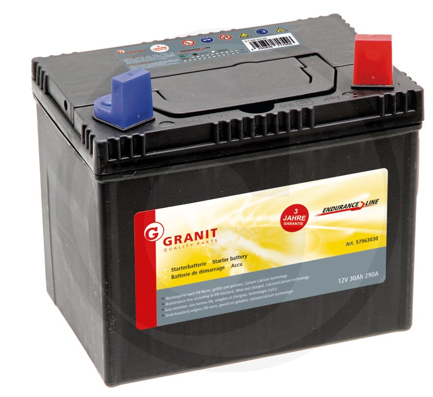 Batterie sèche 12V 30AH + à droite, 57963030, U1R60M