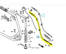 Cable embrayage cplt F400 K1, 54510-723-010, 54510723010